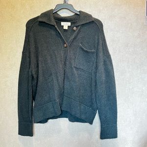 Green long sleeve cardigan